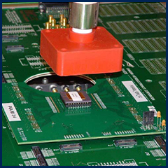 A digital circuit board.