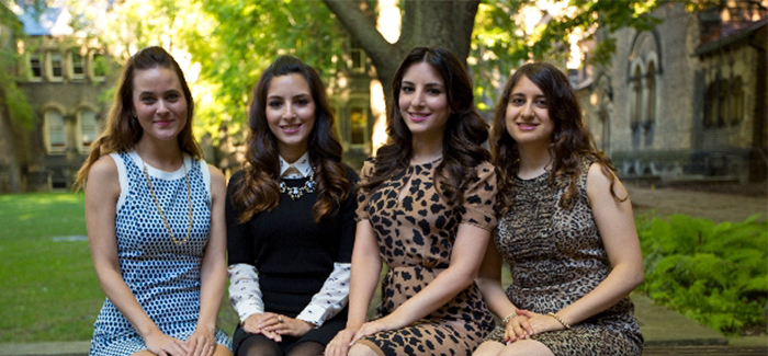 From left: Marissa Desrochers, Elika Mahdavi, Irena Mahdavi and Najwa Azer of ELSIE.