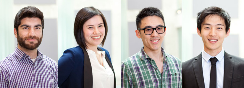 From left: Zerzar Bukhari, Maegan Chang, Freddy Chen and Victor Zhang.