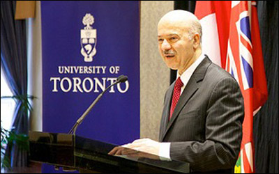 Minister Moridi announces $35M in ORF for U of T.