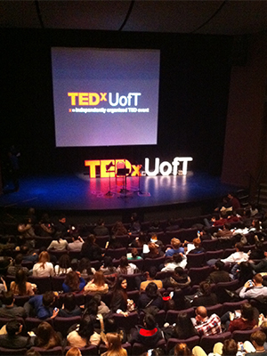 Attendees anticipate the start of TEDxUofT on Saturday, March 1, 2014.