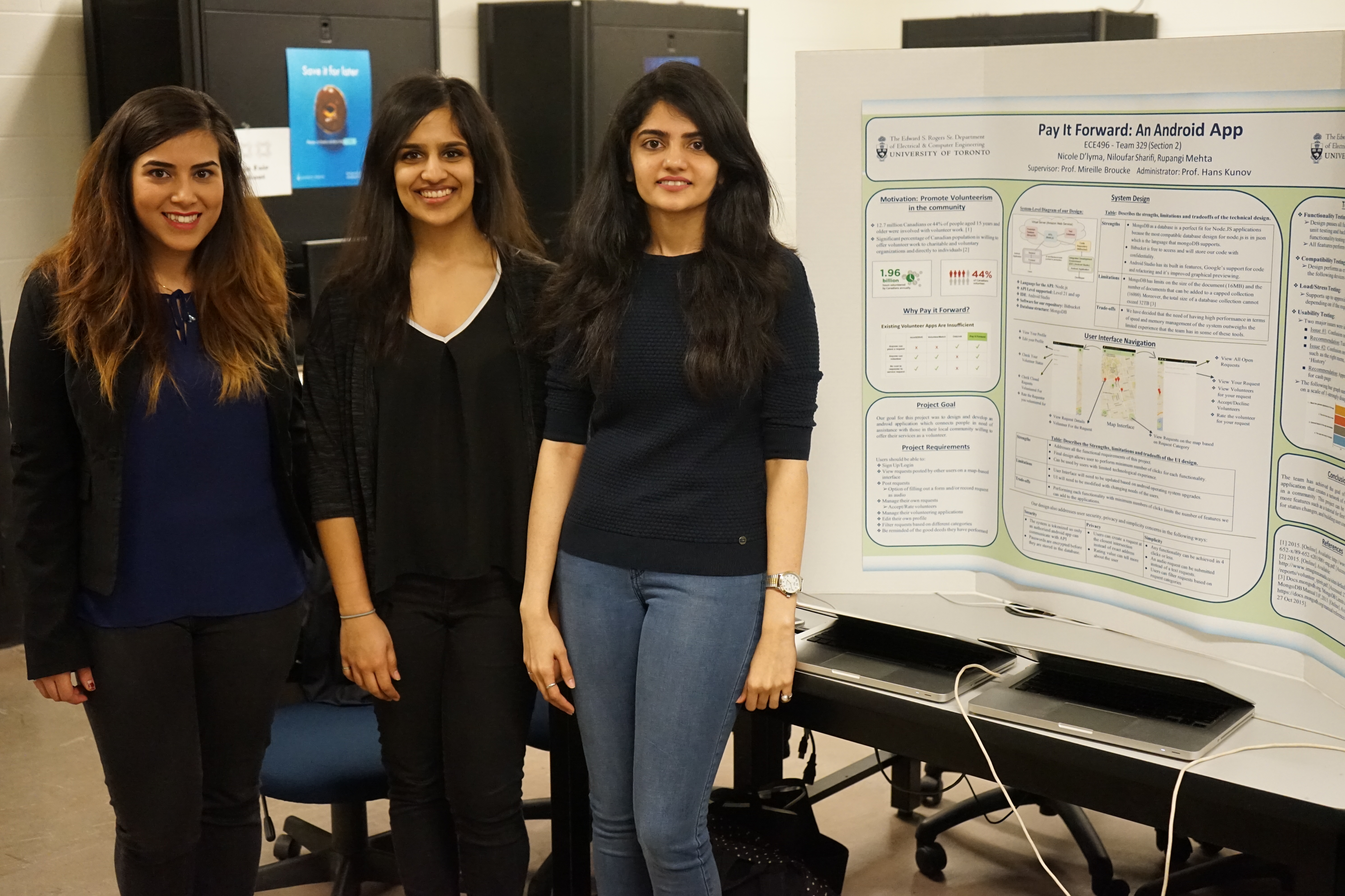 Niloufar Sharifi-Babaki, Nicole D’Lyma and Rupangi Mehta