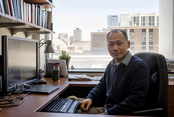 Professor Ben Liang in his office