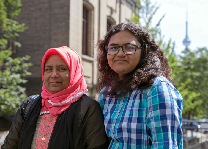 Mirza and her mom.