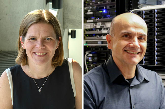 Professors Natalie Enright Jerger and Andreas Moshovos have been named Fellows of the IEEE. (Photo of Enright Jerger by Neda Demiri, Moshovos by Tyler Irving)
