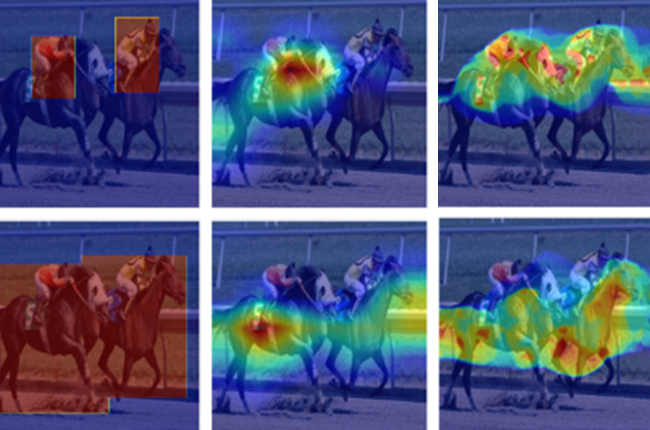 Heat-map images are used to evaluate the accuracy of a novel explainable artificial intelligence algorithm developed for LG’s display screens. (Image courtesy of Mahesh Sudhakar)