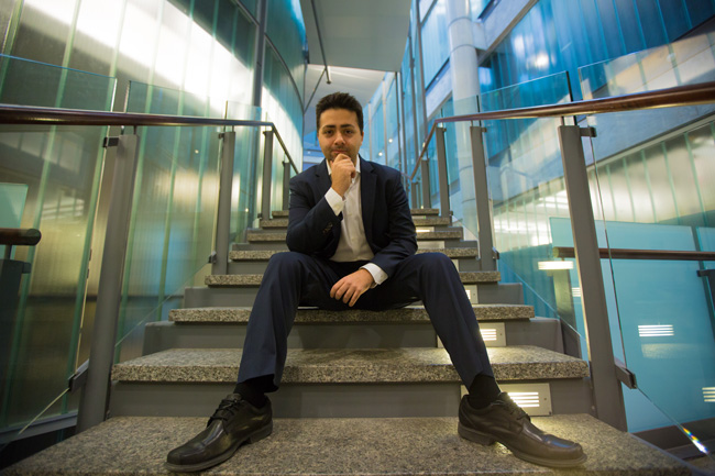 ECE Professor Parham Aarabi is one of a group of AI experts behind HALT AI, a U of T service that tests for bias in AI systems across a variety of diversity dimensions, such as gender, age and race. (Photo: Johnny Guatto)