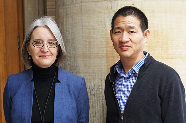 Professors Lisa Austin (Faculty of Law) and David Lie (ECE) are part of a multidisciplinary team behind a new global study that explores the privacy expectations and behaviour of smartphone users. (Photo by Jessica MacInnis, before pandemic)