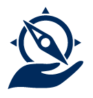 Navi logo, hand holding compass