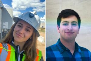 Left to right: Lauren Boers (Year 4 MechE) and Noah Guerin (Year 4 ElecE). (Photos: Submitted)