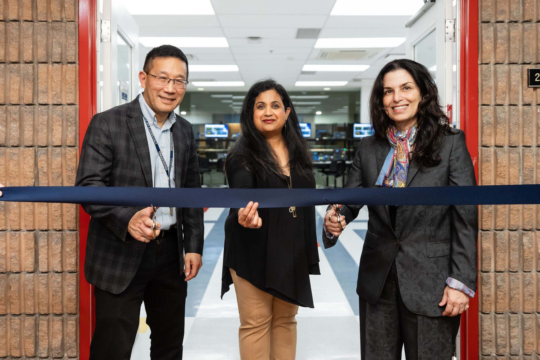 54499001578_a768012cb2_k Dean Yip, Professor Kundur and Marie Hattar of Keysight cut the ribbon on the Keysight lab.